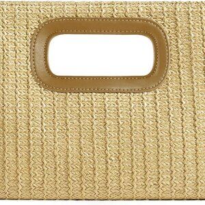 Versatile Extra-Large Straw Clutch for Women - Perfect for Parties & Beaches